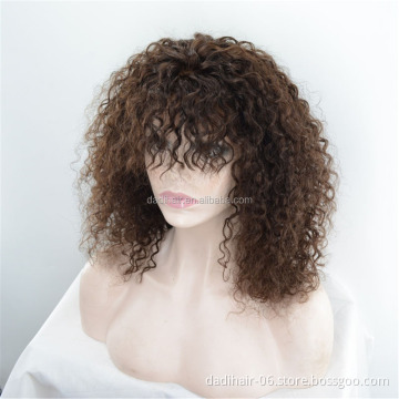 Blonde kinky curly wigs human hair afro kinky curly lace front wig, all color available